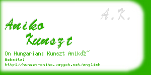 aniko kunszt business card